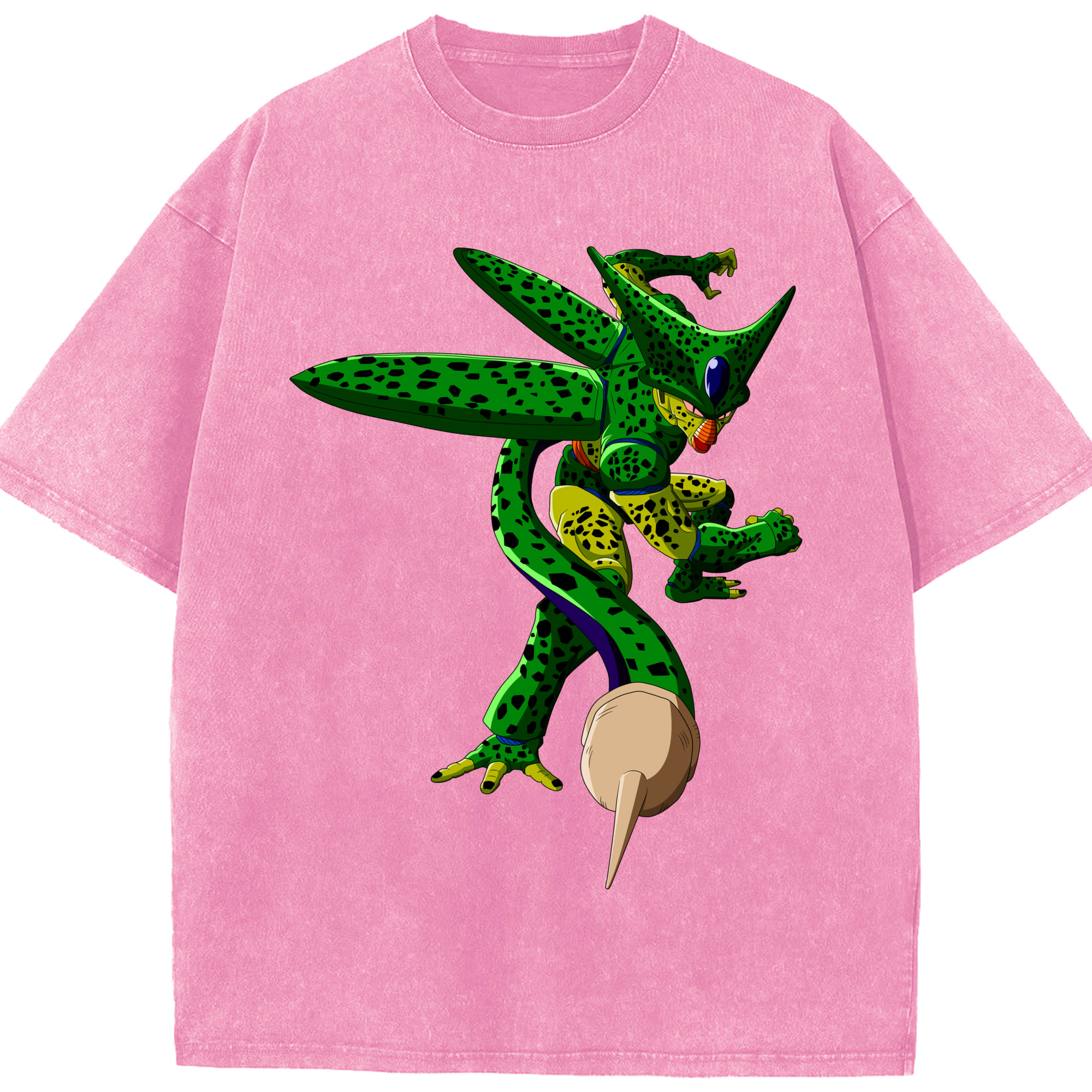 （画像用） ドラゴンボール セル DRAGON BALL Cell 綿100% ヴィンテージ風 半袖Tシャツ（フロントプリント）